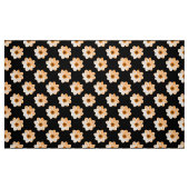 Dahlia Muster - Lt Orange auf schwarz Stoff (Fat Quarter (45,7 x 55,9 cm))