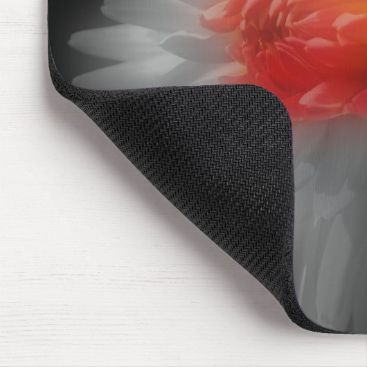 Dahlia Nah Up Blume Schwarz-weiß Mousepad (Ecke)