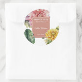 Dahlia Parfüm Etikett Runder Aufkleber (Tasche)