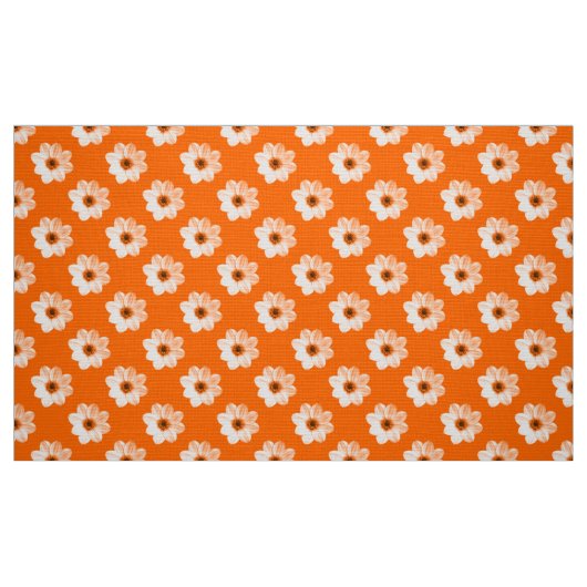 Dahlia Pattern - Orange Stoff (Fat Quarter (45,7 x 55,9 cm))