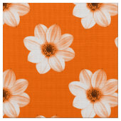 Dahlia Pattern - Orange Stoff (Nahaufnahme)