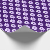 Dahlia Pattern - Tief Lila Geschenkpapier (Ecke)