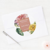 Dahlia Perfume Label Runder Aufkleber (Umschlag)