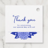 Dahlia Personalisiert Gastgeschenk Hochzeit Tags Geschenkanhänger (Rückseite)