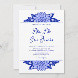 Dahlia Personalisiert Hochzeit Einladung