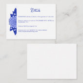 Dahlia Personalisiert Wedding Details Enclosure Ca Begleitkarte (Vorne/Hinten)