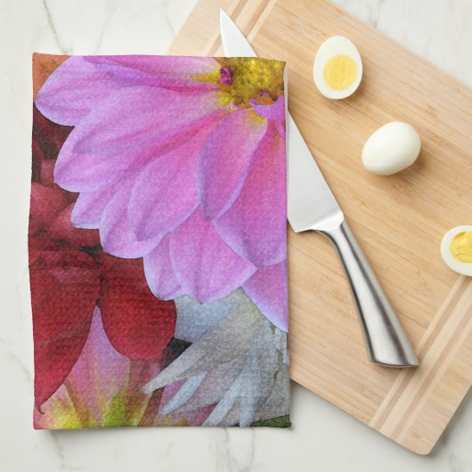 Dahlia Petals Geschirrtuch (Viertel Falte)