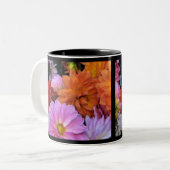 Dahlia Petals Zweifarbige Tasse (Vorderseite Links)