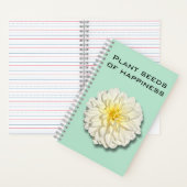 Dahlia Pflanze Seeds of Happiness Notebook Notizblock (Innen)