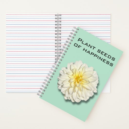 Dahlia Pflanze Seeds of Happiness Notebook Notizblock (Innen)
