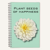 Dahlia Pflanze Seeds of Happiness Notebook Notizblock (Vorderseite)