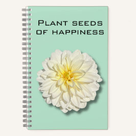 Dahlia Pflanze Seeds of Happiness Notebook Notizblock