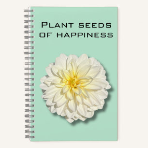 Dahlia Pflanze Seeds of Happiness Notebook Notizblock