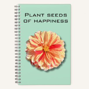 Dahlia Pflanze Seeds of Happiness Notebook Notizblock