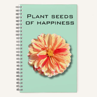 Dahlia Pflanze Seeds of Happiness Notebook Notizblock