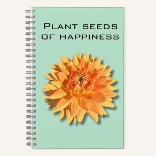 Dahlia Pflanze Seeds of Happiness Notebook Notizblock
