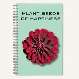 Dahlia Pflanze Seeds of Happiness Notebook Notizblock