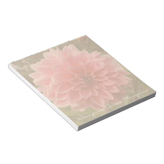 Dahlia Pink Blume Notizblock (angewinkelt)
