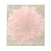 Dahlia Pink Blume Notizblock (Vorderseite)