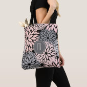Dahlia Pink Floral Monogram Tasche (Von Nahem)