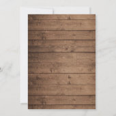 Dahlia Pink Floral Rustic Wood Wedding Einladung (Rückseite)