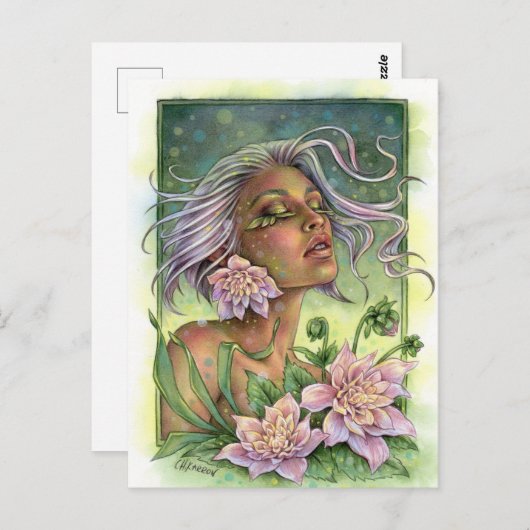 Dahlia Postcard Postkarte (Vorne/Hinten)