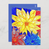 Dahlia  postkarte (Vorne/Hinten)