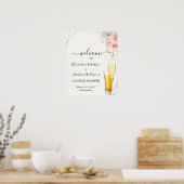 Dahlia & Rose Paare Hochzeit Begrüßungszeichen Poster (Küche)