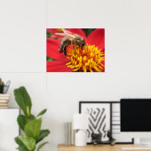 Dahlia (rot) poster (Heimbüro)