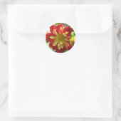 Dahlia Scarlet Runder Aufkleber (Tasche)