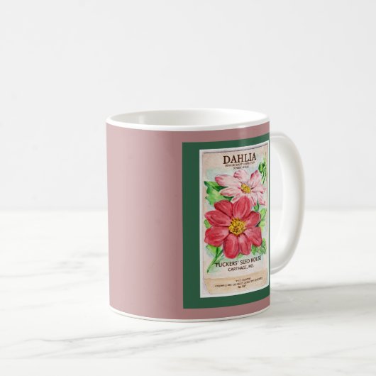 Dahlia Seed Pack Kaffeetasse (VorderseiteRechts)