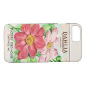 Dahlia Seed Packet Case-Mate iPhone Hülle (Rückseite (Horizontal))