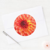 Dahlia-Siegel Runder Aufkleber (Umschlag)