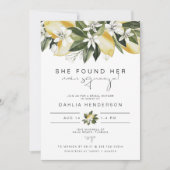 DAHLIA Summer Lemon Main Squeeze Brautparty Einladung (Vorderseite)