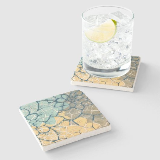 Dahlia Tanz I Steinuntersetzer (Seitenansicht)