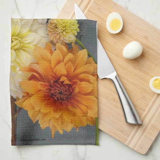 Dahlia Tea Handtuch (Viertel Falte)