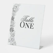 Dahlia Tischnummern Sockelschild (Vorderseite)