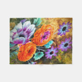 Dahlia und blühender Garten mit Blumen Fleecedecke (Vorderseite (Horizontal))