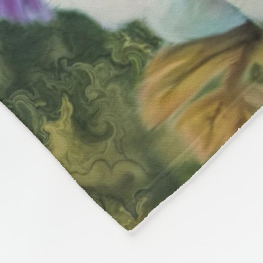 Dahlia und blühender Garten mit Blumen Fleecedecke (Ecke)