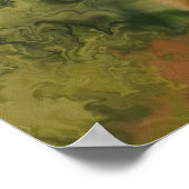 Dahlia und blühender Garten mit Blumen Poster (Ecke)