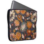 Dahlia und Chrysanthema fett und nahtlos, ein Laptopschutzhülle (Vorne Rechts)