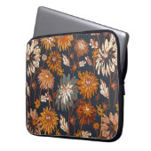 Dahlia und Chrysanthema fett und nahtlos, ein Laptopschutzhülle (Vorderseite Links)