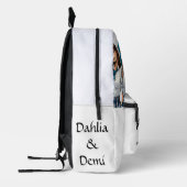 Dahlia und Demi Backpack weiß Bedruckter Rucksack (Links)