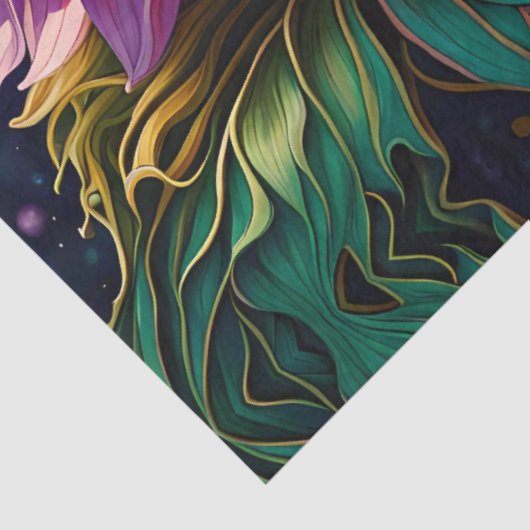 Dahlia und eiternde Schmetterlinge Seidenpapier (Ausschnitt)