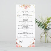 Dahlia und Rose - Hochzeitsmenü Menükarte (Stehend Vorderseite)