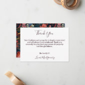 Dahlia Variety Beerdigung Danke, Beileid Mitteilungskarte (Vorderseite/Rückseite Beispiel)