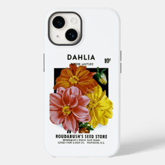 Dahlia Vintag Seed Packet Case-Mate iPhone Case