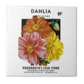 Dahlia Vintag Seed Packet Fliese (Vorderseite)
