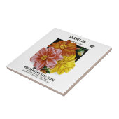 Dahlia Vintag Seed Packet Fliese (Seite)