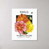 Dahlia Vintag Seed Packet Leinwanddruck (Vorderseite)